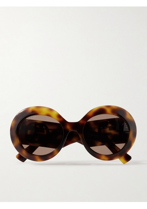 Gucci Eyewear - Oversized Round-frame Tortoiseshell Acetate Sunglasses - Brown - One size