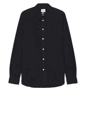 Norse Projects Osvald Cotton Tencel Shirt in Navy. Size S.