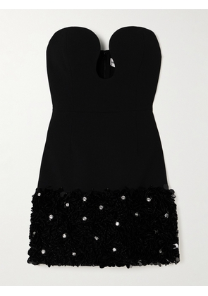 Rebecca Vallance - Elaine Strapless Embellished Crepe Mini Dress - Black - UK 4,UK 6,UK 8,UK 10,UK 12,UK 14