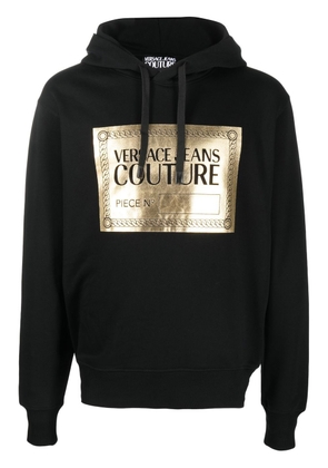 Versace Jeans Couture logo-print detail hoodie - Black