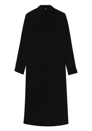 Y's long-sleeve buttoned shirtdress - Black