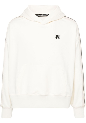 Palm Angels monogram-embroidered track hoodie - White