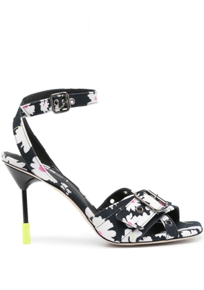 MSGM 105mm floral-print sandals - Black