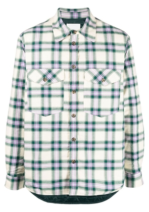 MARANT check-print two-pocket shirt - Green