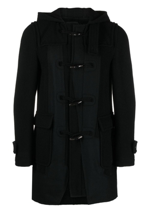Black Comme Des Garçons slouch-hood wool-blend coat