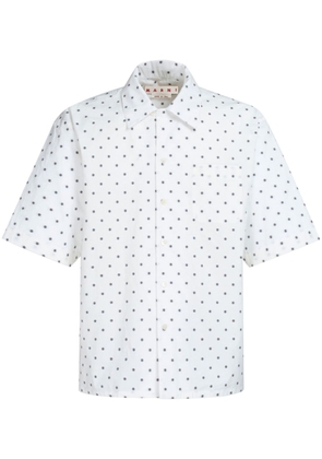 Marni polka dot-print bowling shirt - White