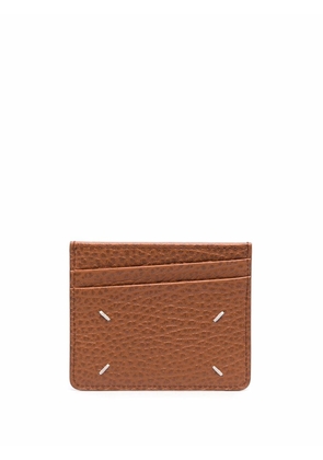 Maison Margiela four-stitch leather card holder - Brown