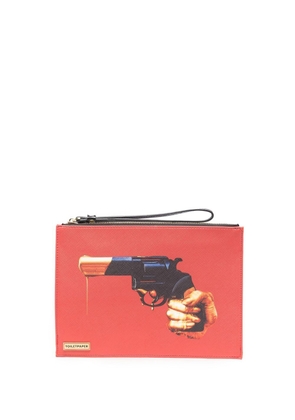 Seletti graphic-print wash bag - Red