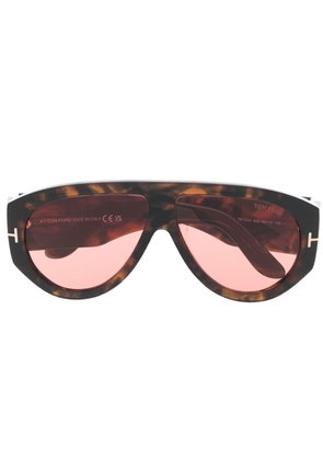 TOM FORD Eyewear Bronson round-frame sunglasses - Brown