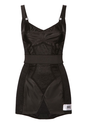 Dolce & Gabbana KIM DOLCE&GABBANA corset-detail satin minidress - Black