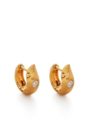 Monica Vinader Deia Diamond small hoop earrings - Gold