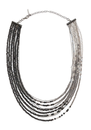 Peserico bead-detail gradient necklace - Grey