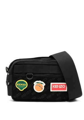 Kenzo Jungle patch-detailed shoulder bag - Black