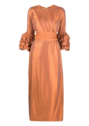 Baruni Enchant belted maxi dress - Brown