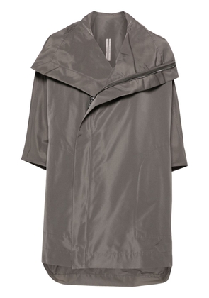 Rick Owens zip-up cape coat - Grey