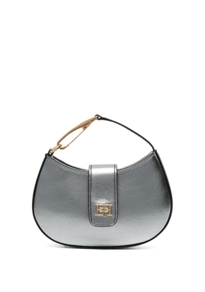 Elisabetta Franchi logo-plaque leather mini bag - Grey