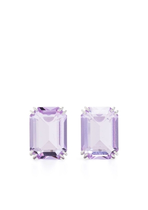 Swarovski Millenia crystal stud earrings - Purple
