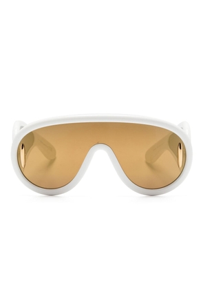 LOEWE EYEWEAR Wave Mask shield-frame sunglasses - White