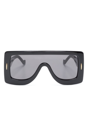 LOEWE EYEWEAR oversized-frame logo-plaque sunglasses - Black