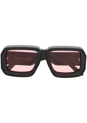 LOEWE EYEWEAR x Paula's Ibiza rectangular-frame sunglasses - Black