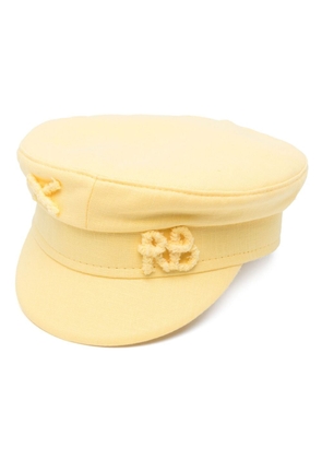 Ruslan Baginskiy logo-appliqué baker boy hat - Yellow