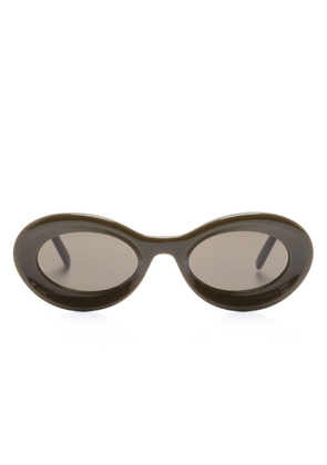 LOEWE EYEWEAR Loop oval-frame sunglasses - Green