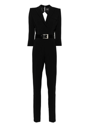 Elisabetta Franchi open-back crepe jumpsuit - Black