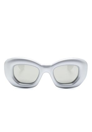 LOEWE EYEWEAR Inflated butterfly square-frame sunglasses - Silver