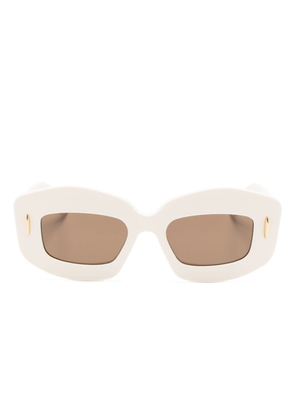 LOEWE EYEWEAR Screen rectangular-frame sunglasses - Neutrals