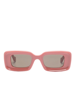 LOEWE EYEWEAR Anagram-plaque rectangle-frame sunglasses - Pink