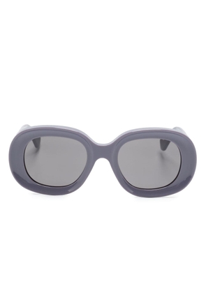 LOEWE EYEWEAR logo-plaque round-frame sunglasses - Purple