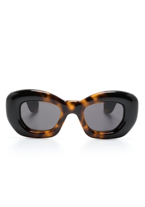 LOEWE EYEWEAR Inflated butterfly-frame sunglasses - Brown