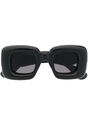 LOEWE EYEWEAR Inflated square-frame sunglasses - Black