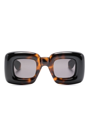 LOEWE EYEWEAR Inflated square-frame sunglasses - Brown