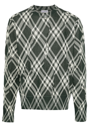 Burberry check-pattern jumper - Green