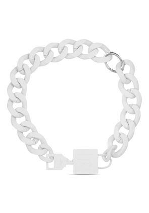 Balmain Main Lab Key&Lock chain necklace - White