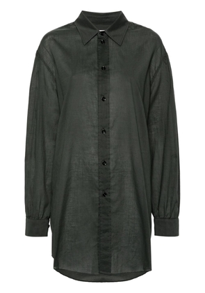 LEMAIRE semi-sheer cotton shirt - Grey