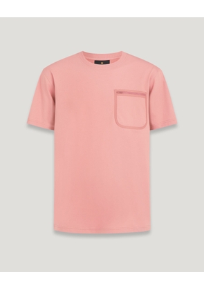 Belstaff Transit Pocket T-shirt Men's Heavy Cotton Jersey Rust Pink Size L