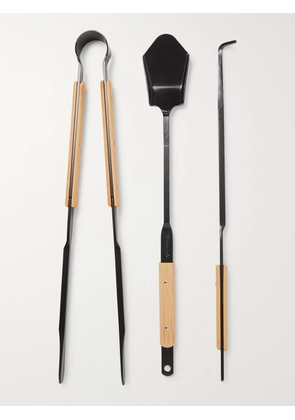Snow Peak - Three-Piece Steel and Bamboo Fire Tool Set - Men - Black