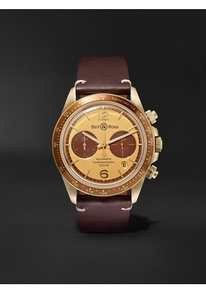 Bell & Ross - BR V2-94 Bellytanker 'El Mirage' The Rake x Revolution Limited Edition Automatic Chronograph 41mm Bronze and Leather Watch, Ref. No. BRV294-RR-BR/SCA - Men - Gold