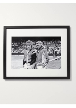 Sonic Editions - Framed 1980 Bjorn Borg and John McEnroe at Wimbledon Print, 16&quot; x 20&quot; - Men - Black