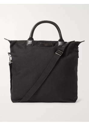 WANT LES ESSENTIELS - O'Hare Leather-Trimmed Organic Cotton-Canvas Tote Bag - Men - Black