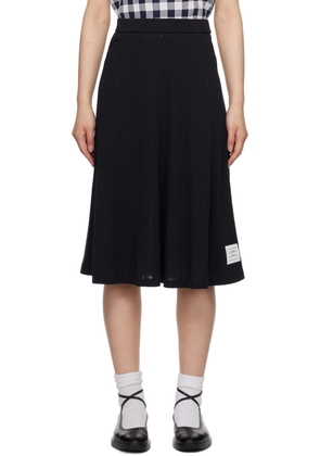 Thom Browne Navy Patch Midi Skirt