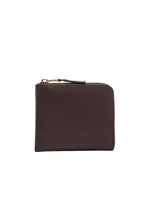 COMME des GARCONS Small Zip Wallet in Brown - Brown. Size all.