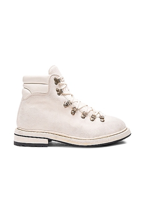 Guidi Lace Up Suede Combat Boots in White - White. Size 41 (also in ).