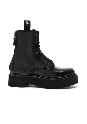 R13 Leather Boots in Black - Black. Size 35 (also in 36, 37, 39, 40, 41).