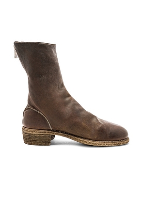 Guidi Baby Buffalo Full Grain Back Zip Boots in Brown - Brown. Size 45 (also in ).
