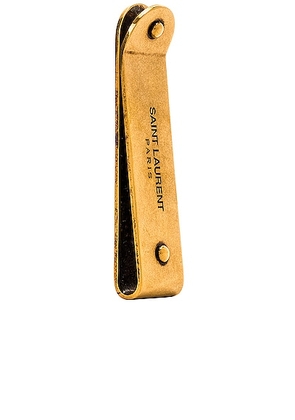 Saint Laurent Bill Clip ID in Light Bronze - Metallic. Size all.
