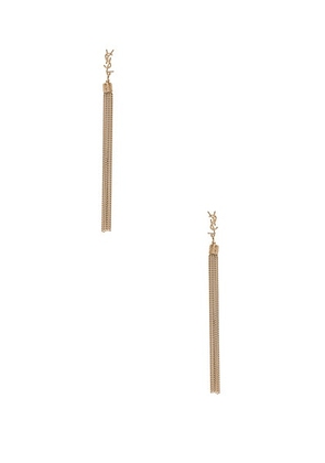 Saint Laurent Simple Chain Earrings in Gold - Metallic Gold. Size all.