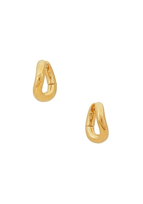 Balenciaga Loop Earrings in Shiny Gold - Metallic Gold. Size all.